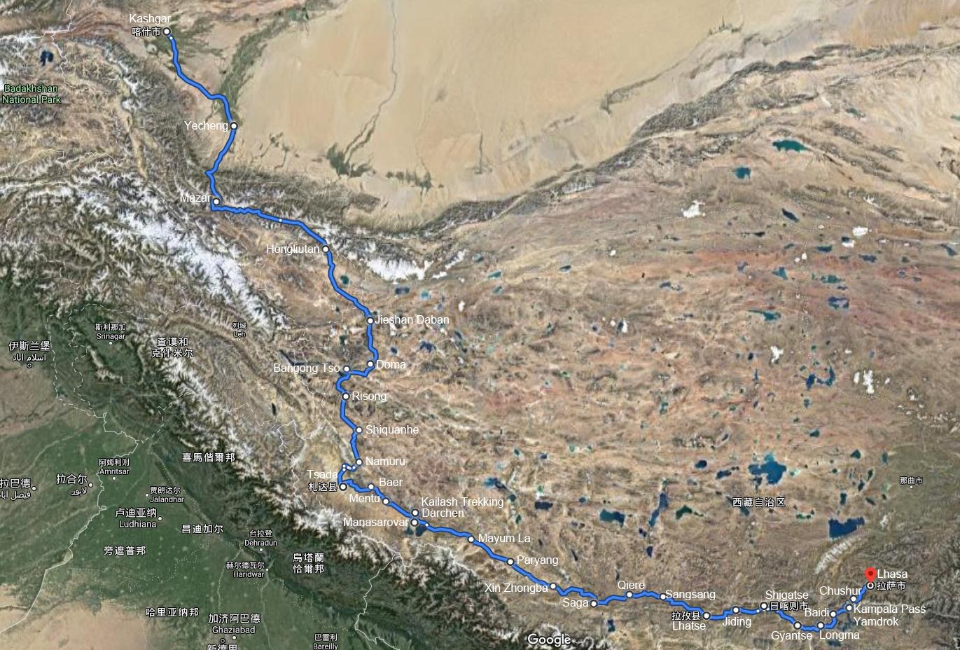 Große Radfahrt von Xinjiang über Heiligen Berg Kailash nach Tibet