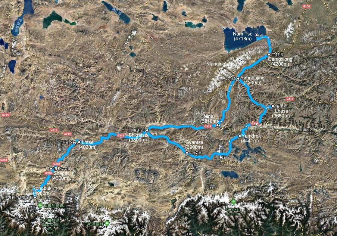 Tibet Motorradreise zum Everest und Nam Tso See
