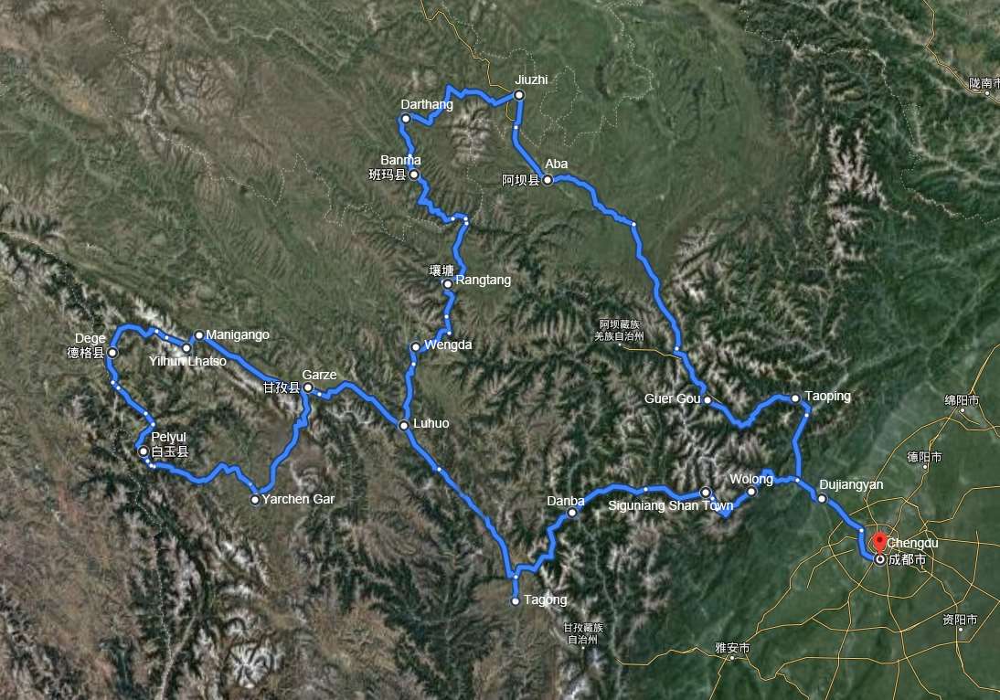 Motorradreise in Amdo und Kham von West-Sichuan