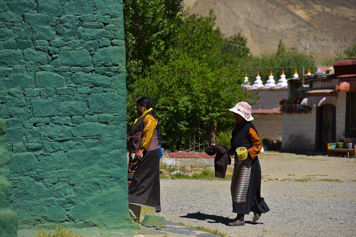 Believers at Samye Monastery 