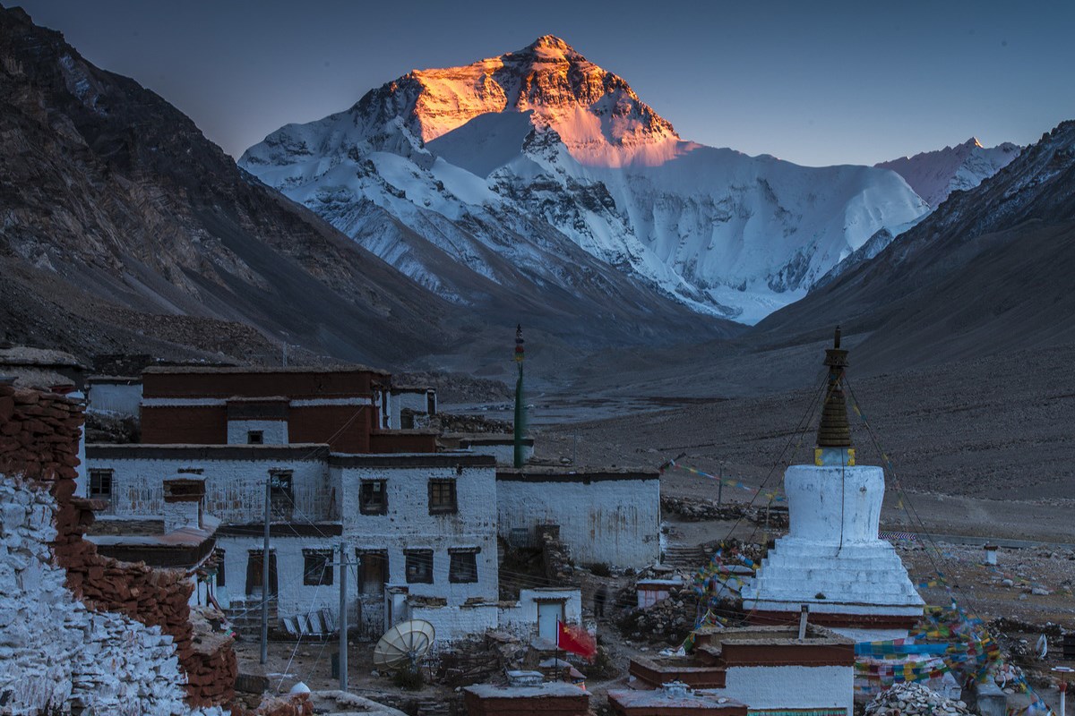 Sonnenuntergang von Qomolangma (Everest, 8844.43 m)