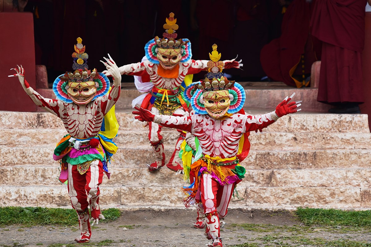 Maskentanz (Cham) Fest vom Huiyuan Tempel