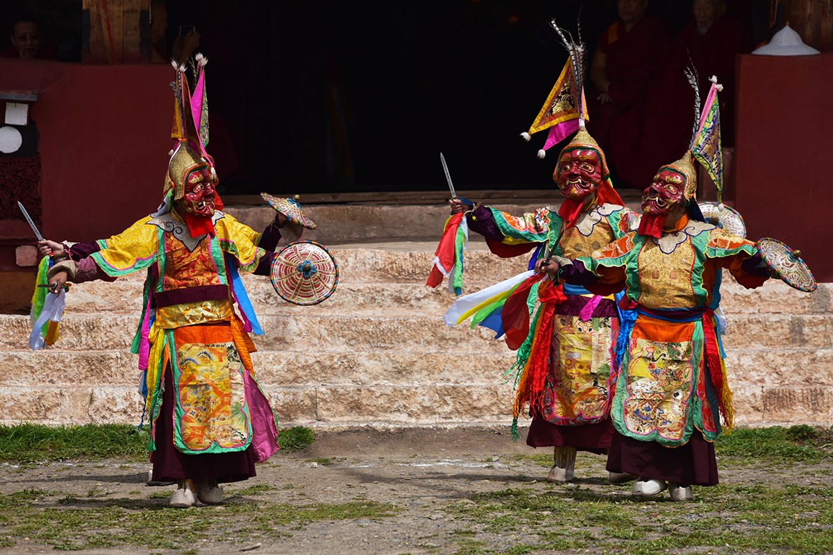 Maskentanz (Cham) Fest vom Huiyuan Tempel