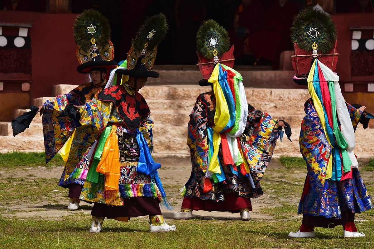 Maskentanz (Cham) Fest vom Huiyuan Tempel