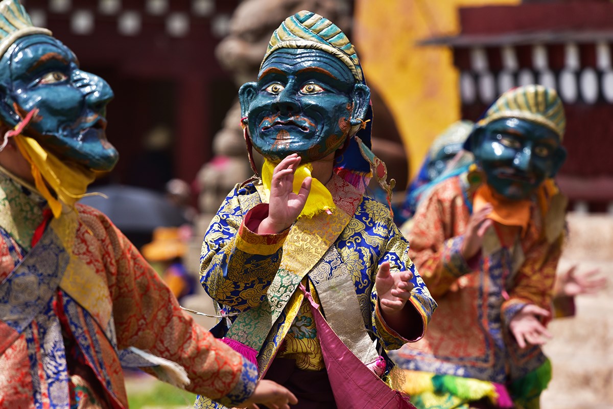 Maskentanz (Cham) Fest vom Huiyuan Tempel