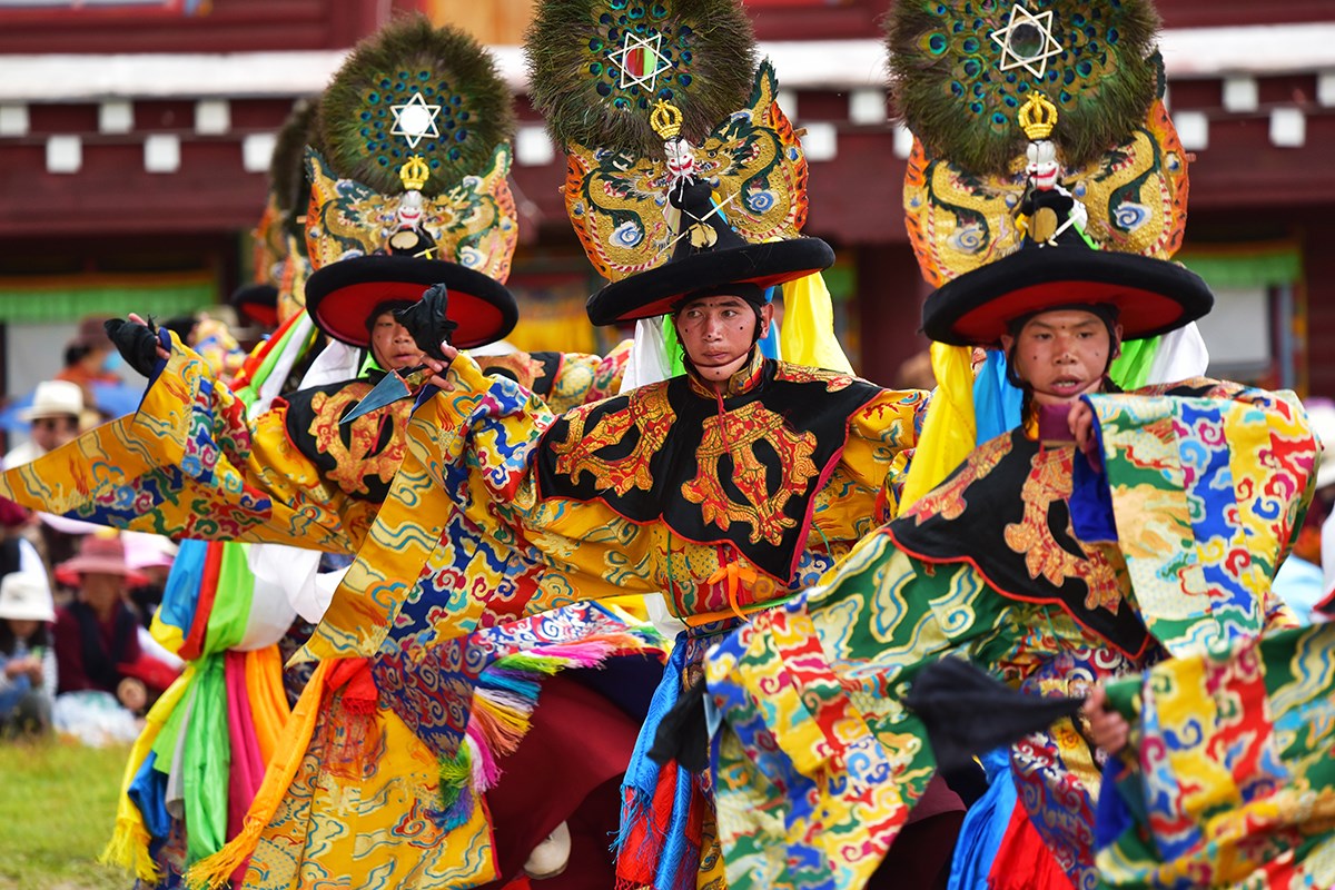 Maskentanz (Cham) Fest vom Huiyuan Tempel