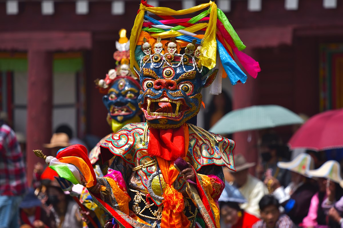 Maskentanz (Cham) Fest vom Huiyuan Tempel