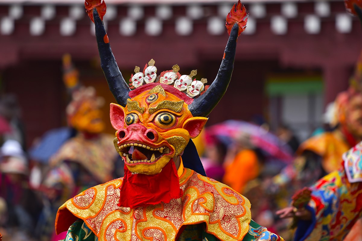 Maskentanz (Cham) Fest vom Huiyuan Tempel