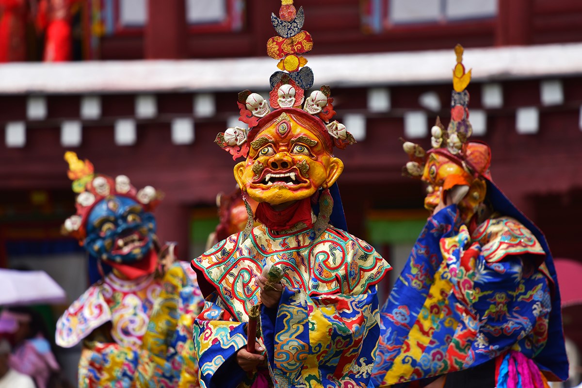 Maskentanz (Cham) Fest vom Huiyuan Tempel