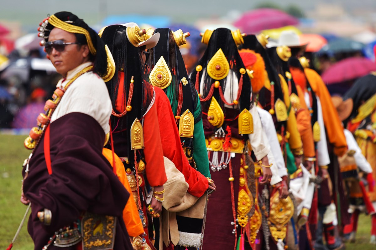 Pferderennenfest (Nomadenfest, Reiterfest) in Litang