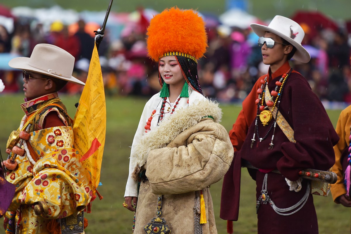 Pferderennenfest (Nomadenfest, Reiterfest) in Litang