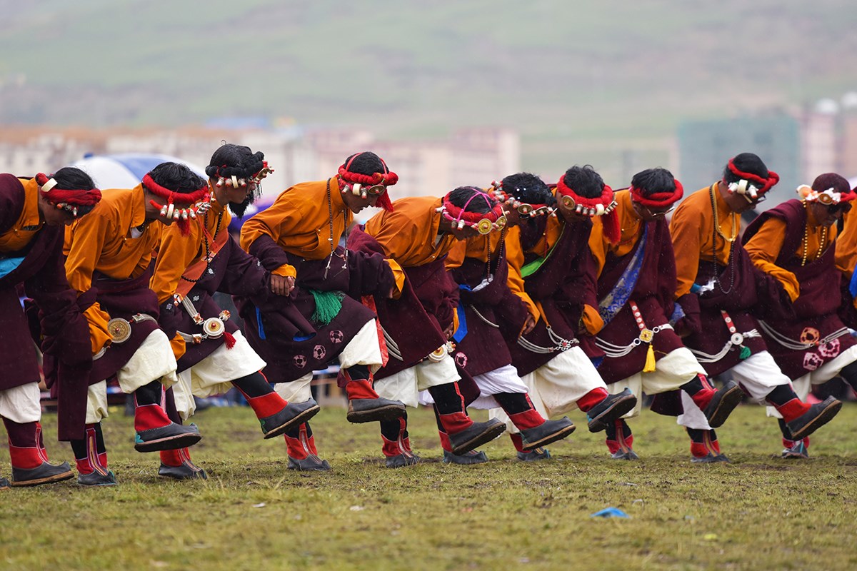 Pferderennenfest (Nomadenfest, Reiterfest) in Litang