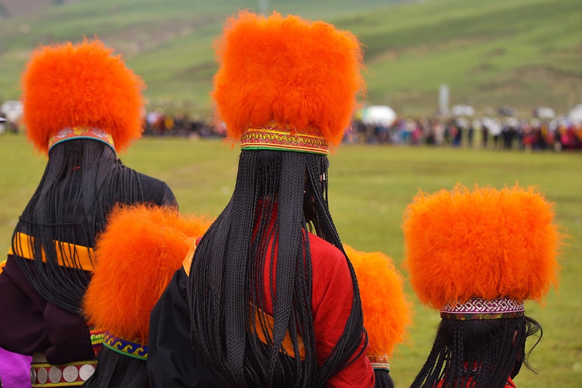 Pferderennenfest (Nomadenfest, Reiterfest) in Litang