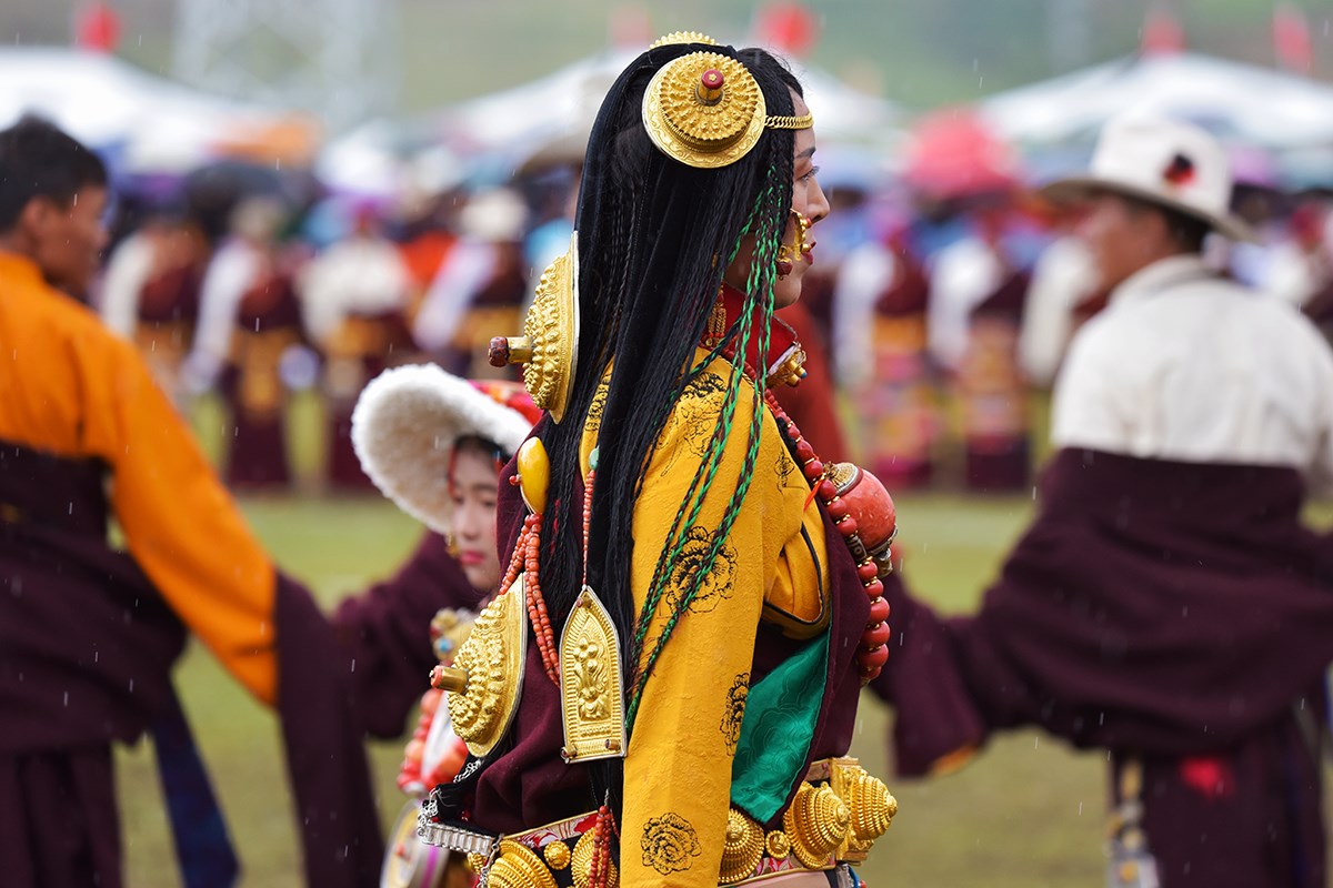 Pferderennenfest (Nomadenfest, Reiterfest) in Litang