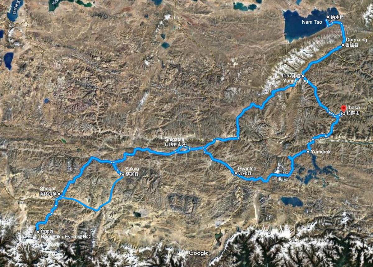 Tibet Motorradreise zum Everest und Nam Tso See