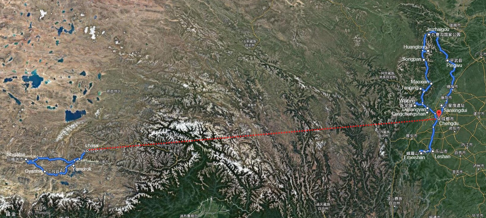 Höhepunkte von Sichuan und Tibet
