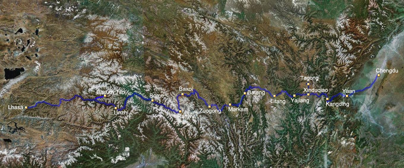 Mietwagenreise von Sichuan nach Tibet auf G318 Highway